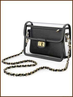 RFID Crossbody Bag Clear TPU Stadium Approved Chain Strap Purse